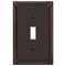 Amerelle Wall Plate, Number of Gangs: 1 Metal, Aged Bronze Finish, Bronze 74TDB - alternate 3
